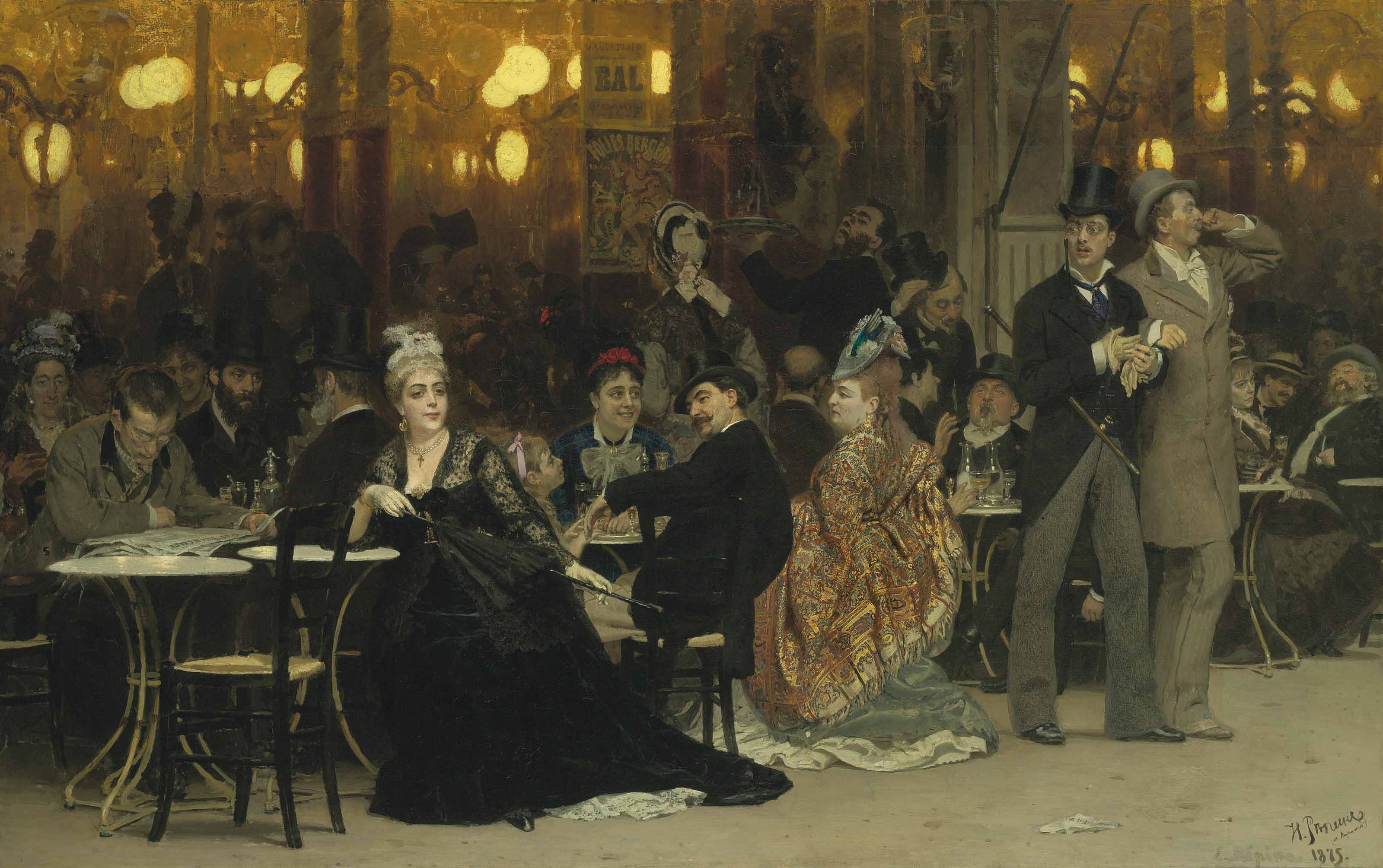 Ilya Repin A Parisian Cafe